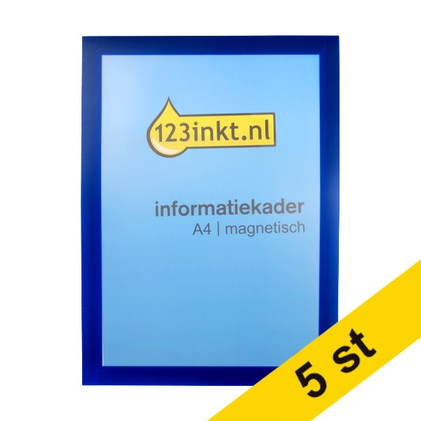 Affischram A4 | 123ink | magnetisk | blå | 5st 486907C 301731 - 1