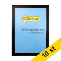 Affischram A4 | 123ink | magnetisk | svart | 10st  302745