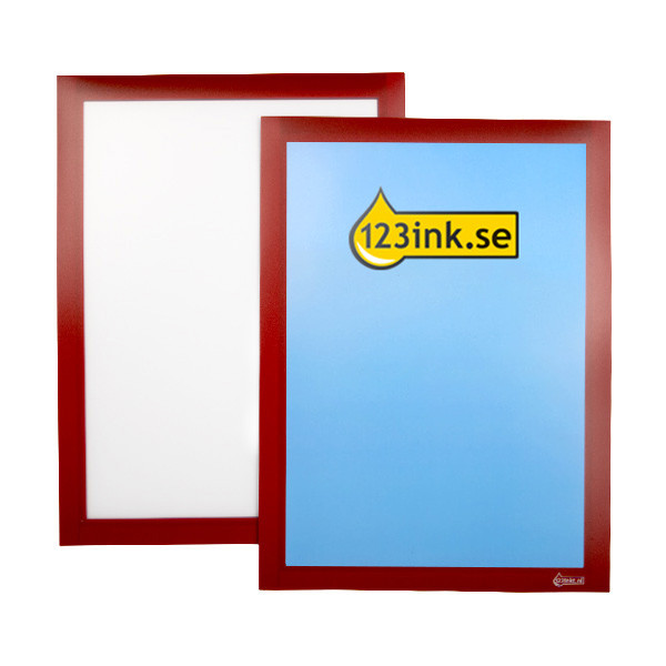 Affischram A4 | 123ink | självhäftande | röd | 2st ⭐ 487203C 301637 - 2