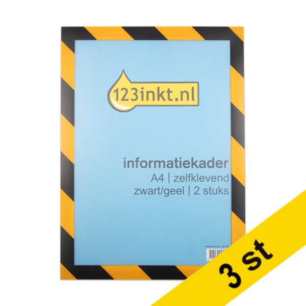 Affischram A4 | 123ink | svart/gul | 2st x3  301279 - 1