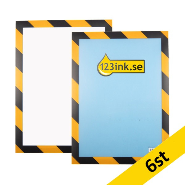 Affischram A4 | 123ink | svart/gul | 6st 301279 - 1