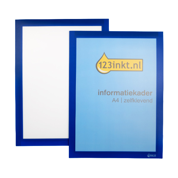 Affischram A4 självhäftande | 123ink | blå | 2st 301636 - 1