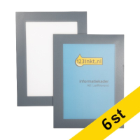 Affischram A6 | 123ink | självhäftande | grå | 6st
