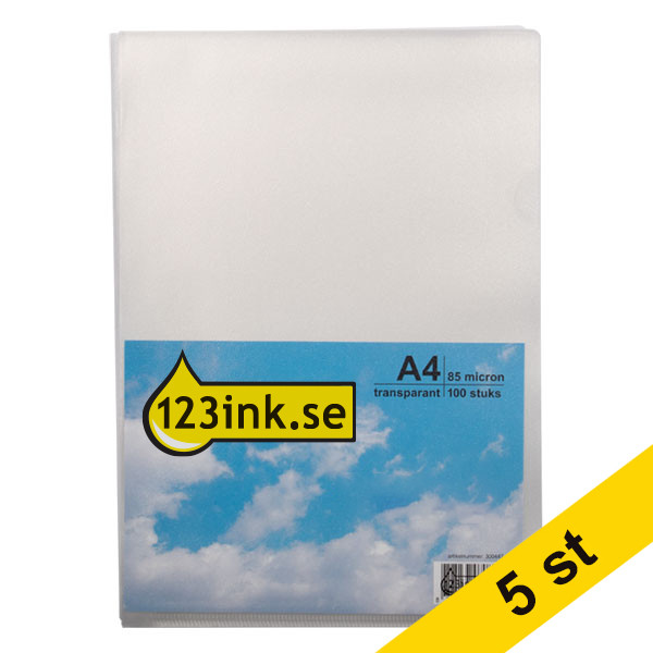 Aktmapp A4 | 123ink transparent | L-öppning | 500st 301212 - 1