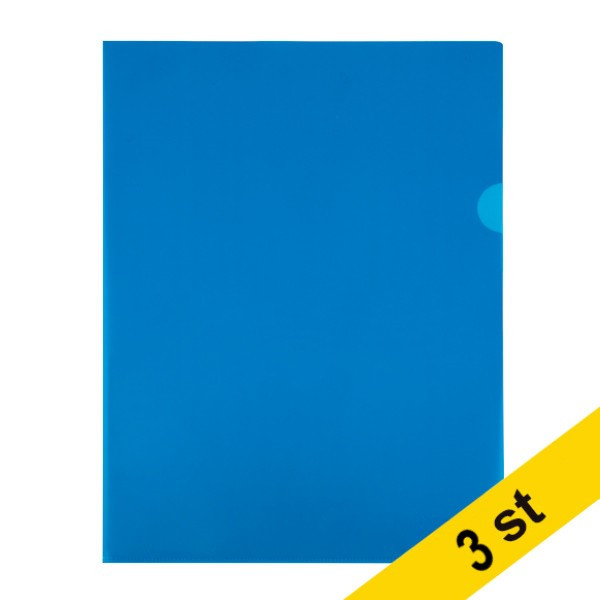 Aktmapp A4 | 123ink transparent blå | L-öppning | 300st 390653 - 1
