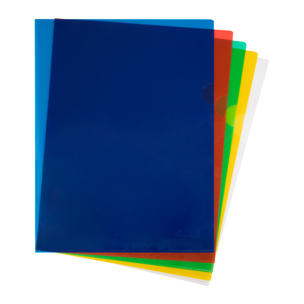 Aktmapp A4 | 123ink transparent blandade färger | L-öppning | 10st​​​​​​​​​​​​​​ 390554 - 1