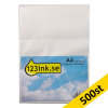 Aktmapp A4 105my | 123ink transparent | L-öppning | 500st