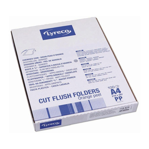 Aktmapp A4 110my | transparent | L-öppning | 100st SE000910 - 2