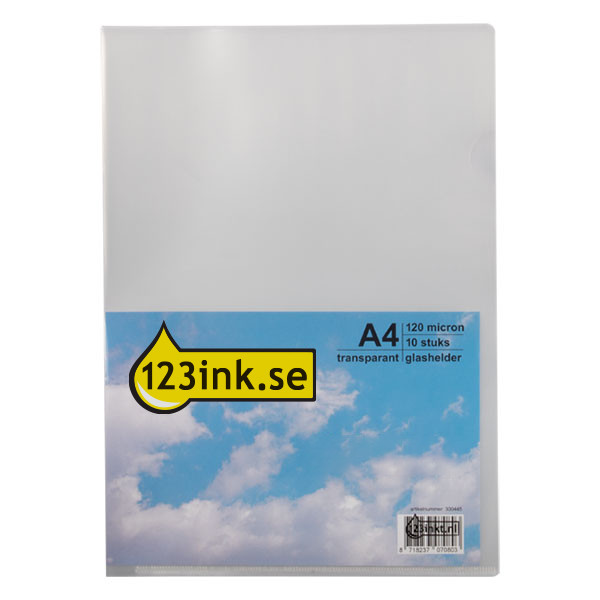 Aktmapp A4 120my | 123ink transparent | L-öppning | 10st 300445 - 1