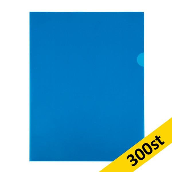 Aktmapp A4 120my | 123ink transparent blå | L-öppning | 300st 390653 - 1