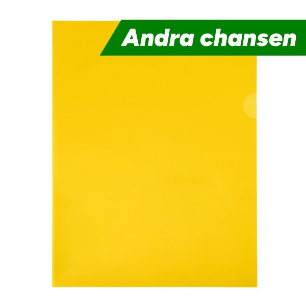 Aktmapp A4 120my | 123ink transparent gul | L-öppning | 100st ⭐ 238634 - 1