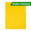 Aktmapp A4 120my | 123ink transparent gul | L-öppning | 100st ⭐ 238634 - 1
