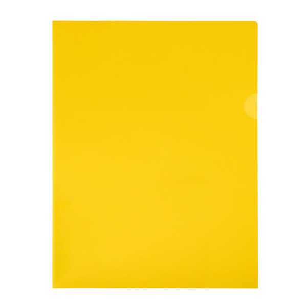 Aktmapp A4 120my | 123ink transparent gul | L-öppning | 100st 390550 - 1