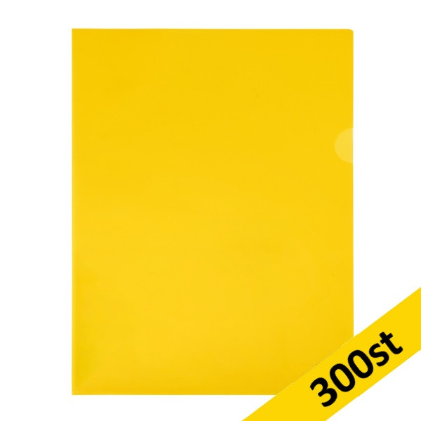 Aktmapp A4 120my | 123ink transparent gul | L-öppning | 300st​​​​​​​​​​​​​​​​​ 390651 - 1