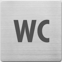 Alco Skylt "WC" | rostfritt stål | Alco | 9x9cm AL-450-5 219064