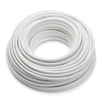 Anslutningskabel | platt | 2x0,75mm² | vit | 20m K180002014