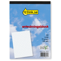 Anteckningsblock A5 rutat | 100 ark | 123ink 300291