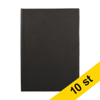 Anteckningsbok A5 linjerat | svart | 80 ark | 123ink | 10st