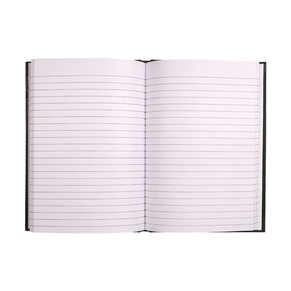 Anteckningsbok A5 linjerat | svart | 80 ark | 123ink 301412 - 2