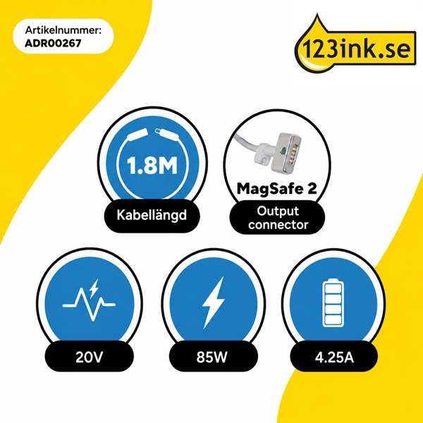 Apple MagSafe 2 Power Adapter | 85W (varumärket 123ink) ADR00267 - 3