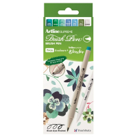 [] Penselpennor set | Artline Supreme botanical | 7st 501499
