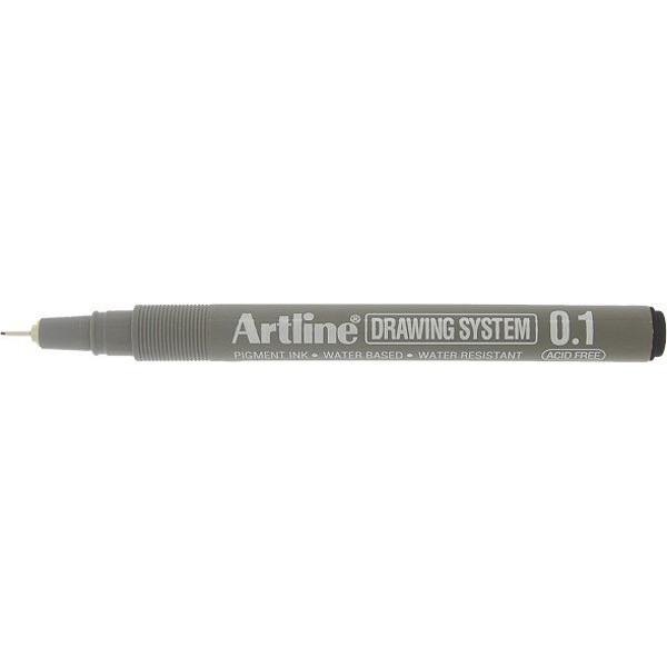 Artline Fineliner 0.1mm | Artline Drawing System | svart EK-231BLACK 238816 - 1