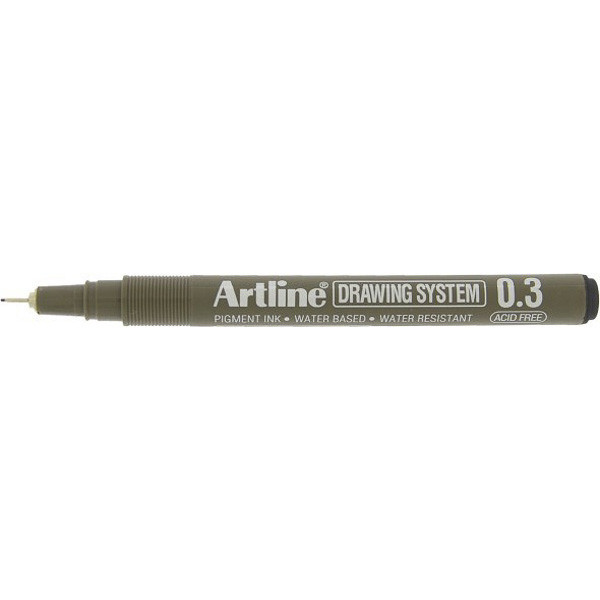 Artline Fineliner 0.3mm | Artline Drawing System | svart EK-233BLACK 360055 - 1