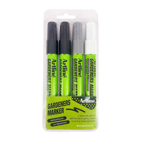 Artline Gardeners Marker 2.3mm | Artline | 2x svart 1x vit 1x silver | 4st EKPR-GDM/C4 362059 - 1