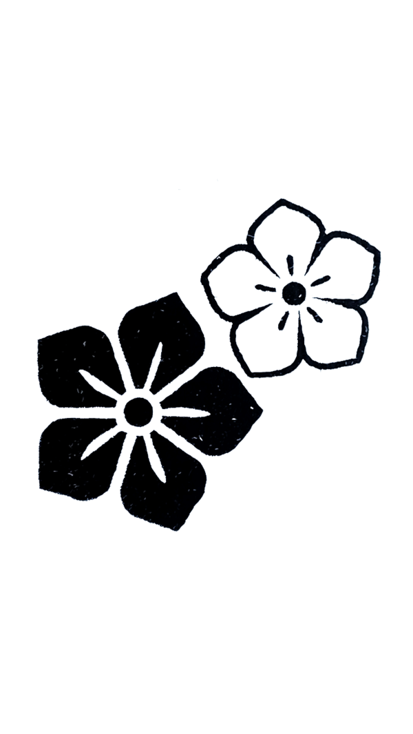 Hobbystämpel gummi 20x20mm | Flowers | Hanko SE001667 - 2