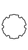 Hobbystämpel gummi 20x20mm | Kamon | Hanko SE001673 - 2