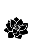Hobbystämpel gummi 20x20mm | Lotus Flower | Hanko SE001669 - 2