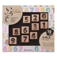 Hobbystämpel set gummi 10st | Iroitoshi Wa-suuji SE001687