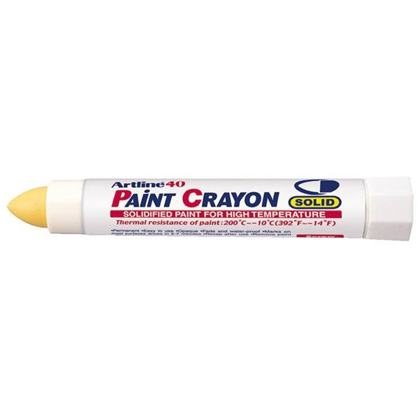 Artline Märkkrita | Artline 40 Paint Crayon High temp | gul EK-40YELLOW 238773 - 1