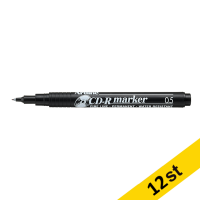 Märkpenna CD/DVD 0.5mm | Artline 883 | svart | 12st 500946