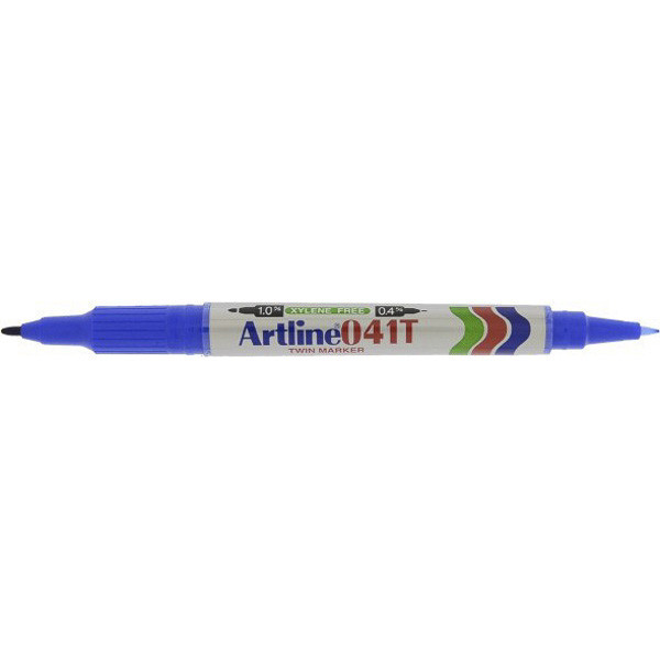 Artline Märkpenna permanent 0.4-1.0mm | Artline 041T (2-i-1) | blå EK-041TBLUE 238783 - 1