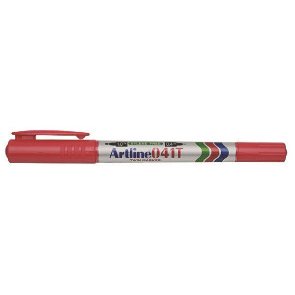 Artline Märkpenna permanent 0.4-1.0mm | Artline 041T (2-i-1) | röd EK-041TRED 238787 - 1