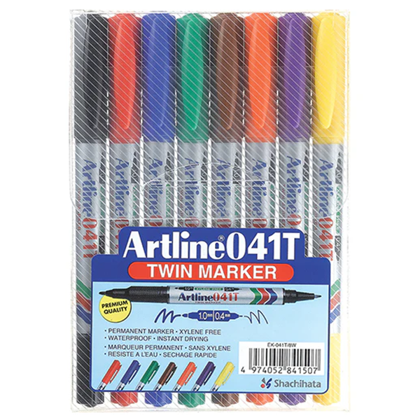 Märkpenna permanent 0.4-1.0mm | Artline 041T (2-i-1) | sorterade färger | 8st 238439 Märkpenna permanent 0.4-1.0mm | Artline 041T (2-i-1) | sorterade färger | 8st 238439 - 1
