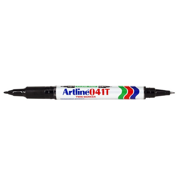 Artline Märkpenna permanent 0.4-1.0mm | Artline 041T (2-i-1) | svart EK-041TBLACK 238765 - 2