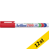 Artline Märkpenna permanent 0.7mm | Artline 700 | röd | 12st  360666