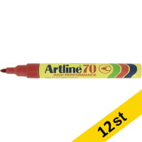 Artline Märkpenna permanent 1.5mm | Artline 70 | röd | 12st  360648