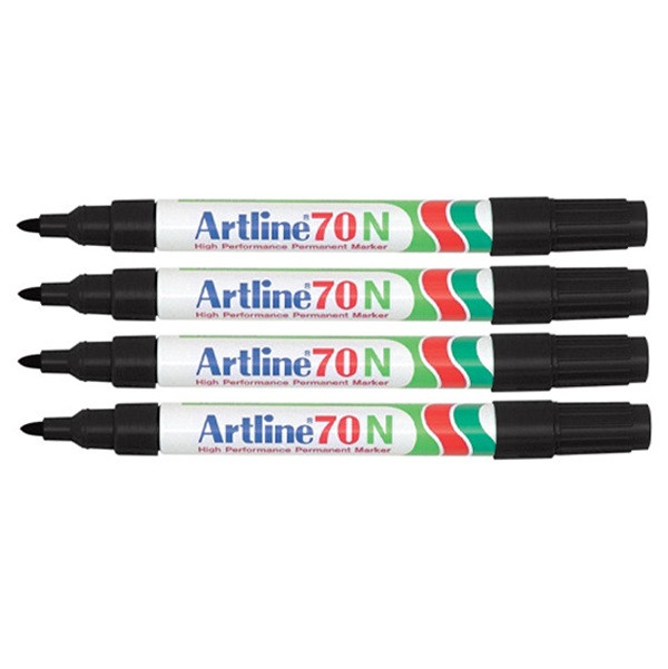 Märkpenna permanent 1.5mm | Artline 70 | svart | 4st 238770 - 1