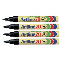 Artline Märkpenna permanent 1.5mm | Artline 70 | svart | 4st EK-70/C4BLACK 238770