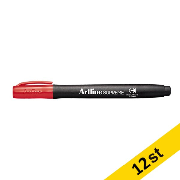 Märkpenna permanent 1mm | Artline Supreme | röd | 12st 501086 - 1