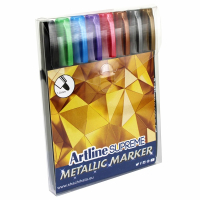 Artline Märkpenna permanent 1mm | Artline Supreme Metallic | sorterade färger | 8st EPF-790W8 501098