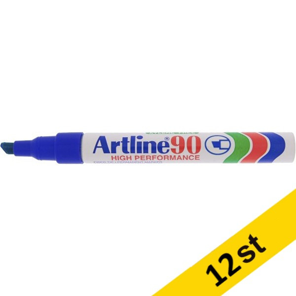 Artline Märkpenna permanent 2.0-5.0mm | Artline 90 | blå | 12st  360637 - 1