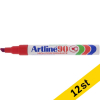 Märkpenna permanent 2.0-5.0mm | Artline 90 | röd | 12st 360635 - 1