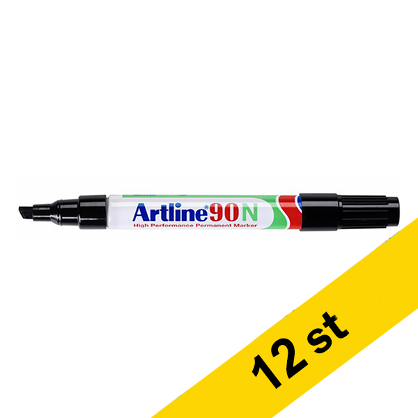 Artline Märkpenna permanent 2.0-5.0mm | Artline 90 | svart | 12st  360553 - 1