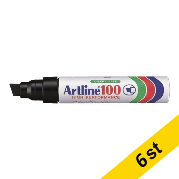 Artline Märkpenna permanent 7.5-12.0mm | Artline 100 | svart | 6st  360634 - 1