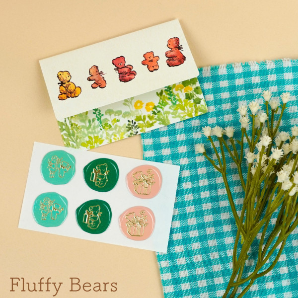 Message cards & Sticker Set | Fluffy Bears | Artline SE001540 - 2