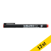 Overheadpenna permanent 0.5mm | Artline 853 | röd | 12st 500940 - 1